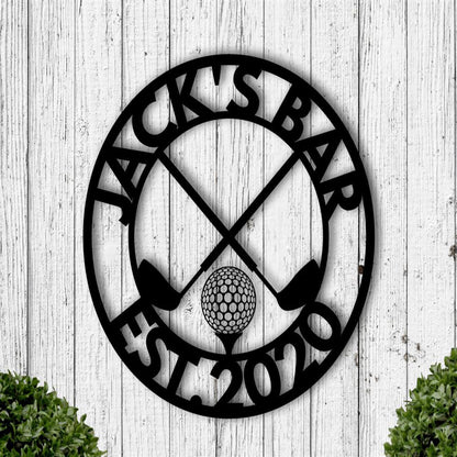 Personalized Golf Metal Sign, Golf Decor, Golf Wall Art, 19th Hole Sign, Bar Sign, Metal Golf Sign, Golf Gifts For Men