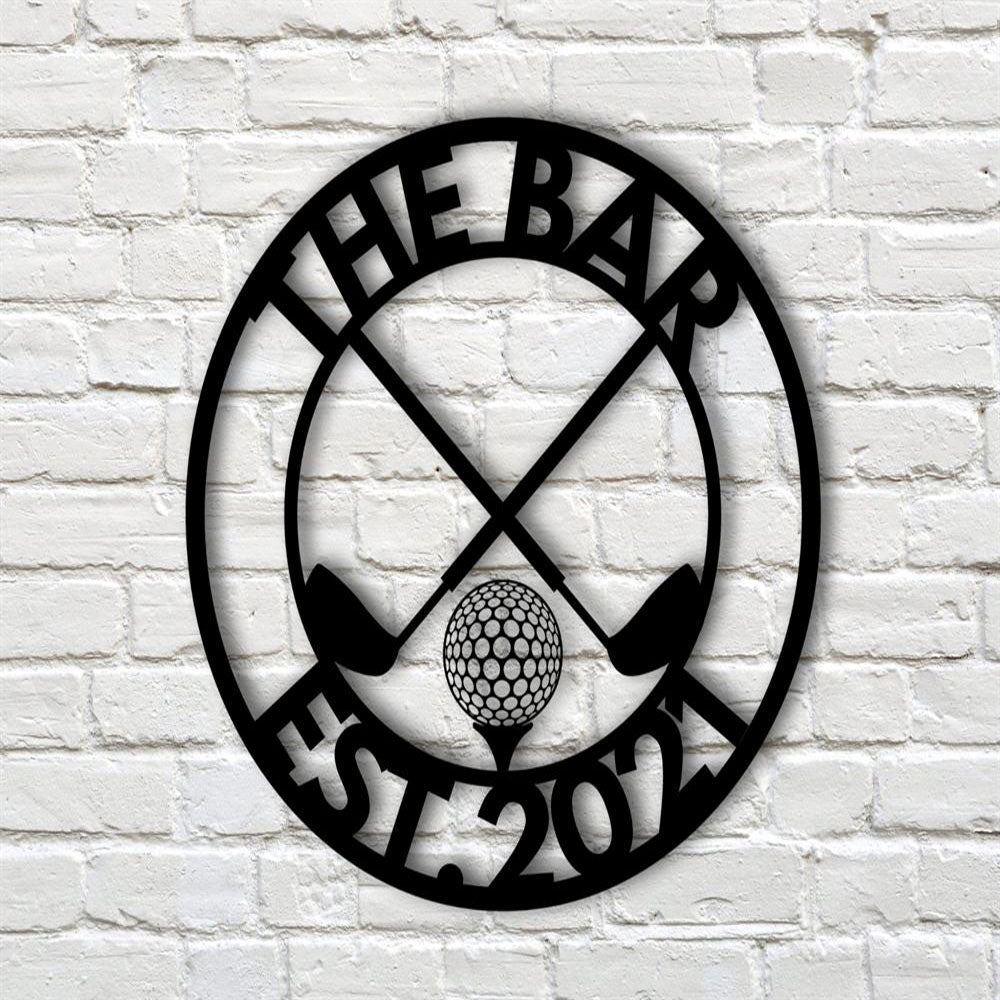 Personalized Golf Metal Sign, Golf Decor, Golf Wall Art, 19th Hole Sign, Bar Sign, Metal Golf Sign, Golf Gifts For Men