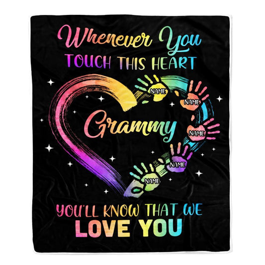 Personalized Grammy Blanket From Grandkids Granddaughter Grandson We Love You Grandparent Bed, Mother's Day Blanket, Mothers Day Birthday Gift For Mom