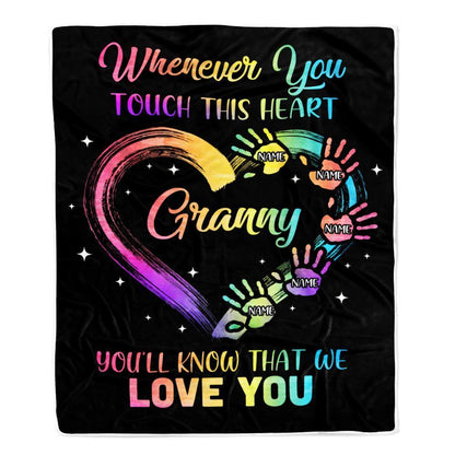 Personalized Granny Blanket From Grandkids Granddaughter Grandson We Love You Grandparent Bed, Mother's Day Blanket, Mothers Day Birthday Gift For Mom
