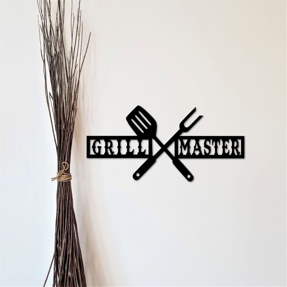 Personalized Grill Metal Sign, Bbq Grill Master Metal Sign, Metal Wall Art, Barbecue Sign For Porch, Patio Bbq Decor, Backyard Sign Gift