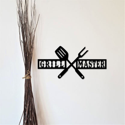 Personalized Grill Metal Sign, Bbq Grill Master Metal Sign, Metal Wall Art, Barbecue Sign For Porch, Patio Bbq Decor, Backyard Sign Gift