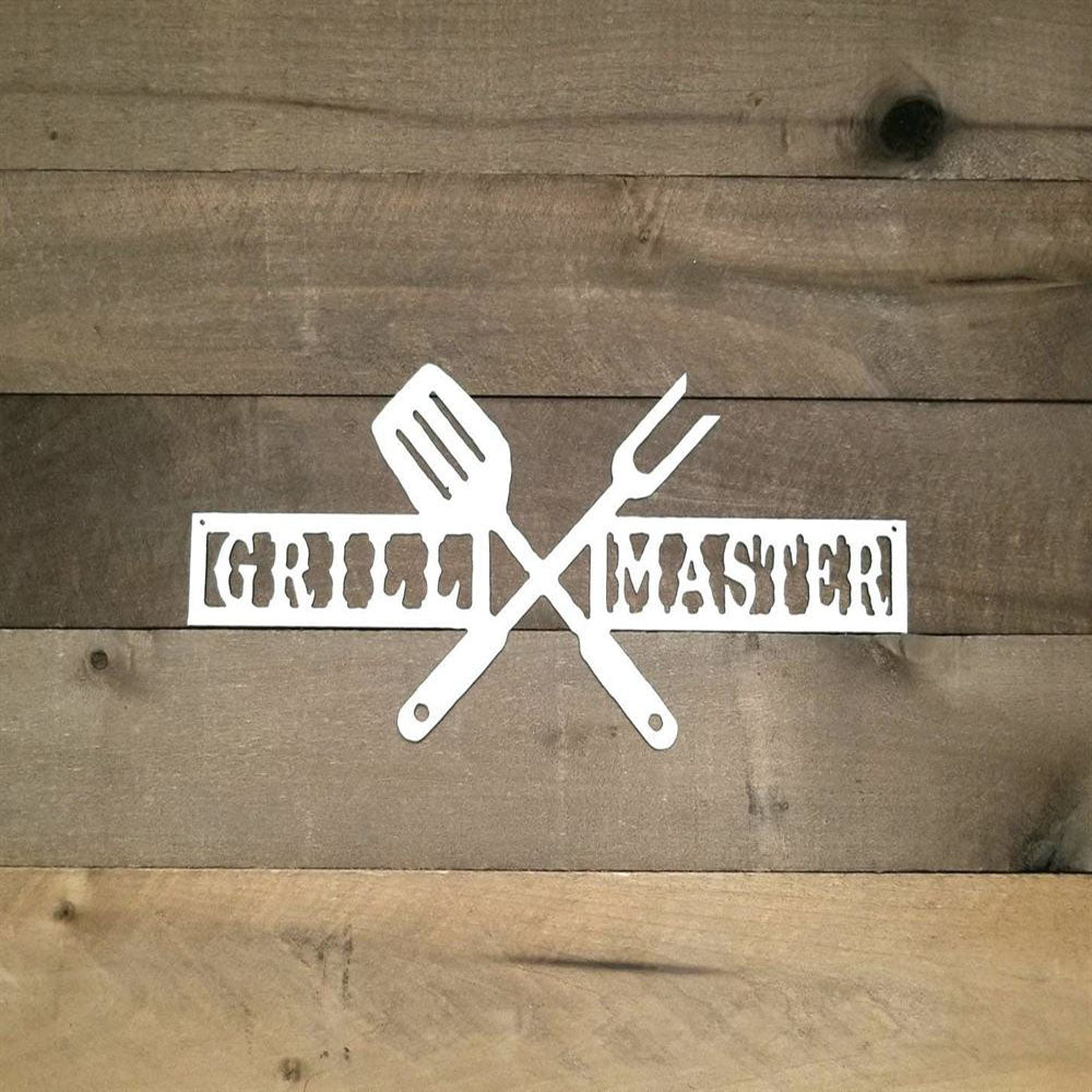 Personalized Grill Metal Sign, Bbq Grill Master Metal Sign, Metal Wall Art, Barbecue Sign For Porch, Patio Bbq Decor, Backyard Sign Gift