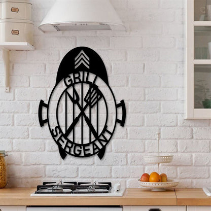 Personalized Grill Sergeant Metal Sign, Sergeant Sign Gift, Drill Sergeant Military Gift, Barbecue Sign, Metal Bbq Sign, Patio Grill Sign