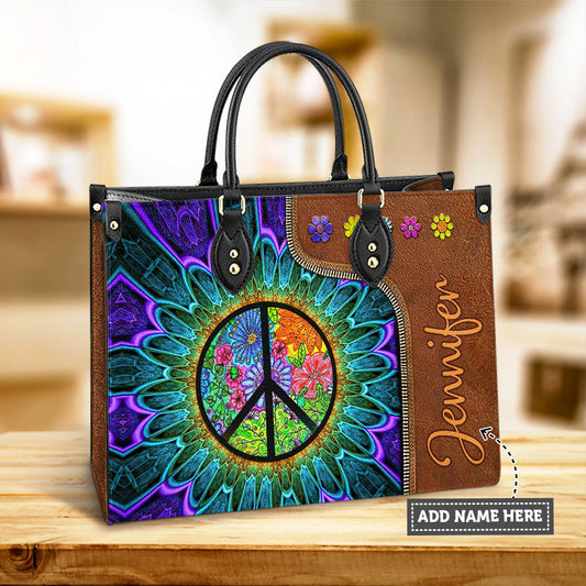 Personalized Hippie Soul 1 Leather Bag, Women's Pu Leather Bag, Best Mother's Day Gifts