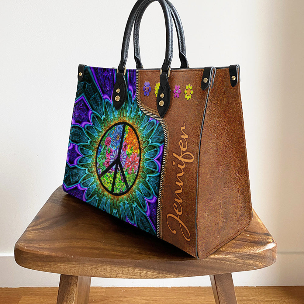 Personalized Hippie Soul 1 Leather Bag, Women's Pu Leather Bag, Best Mother's Day Gifts
