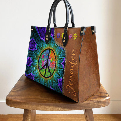 Personalized Hippie Soul 1 Leather Bag, Women's Pu Leather Bag, Best Mother's Day Gifts
