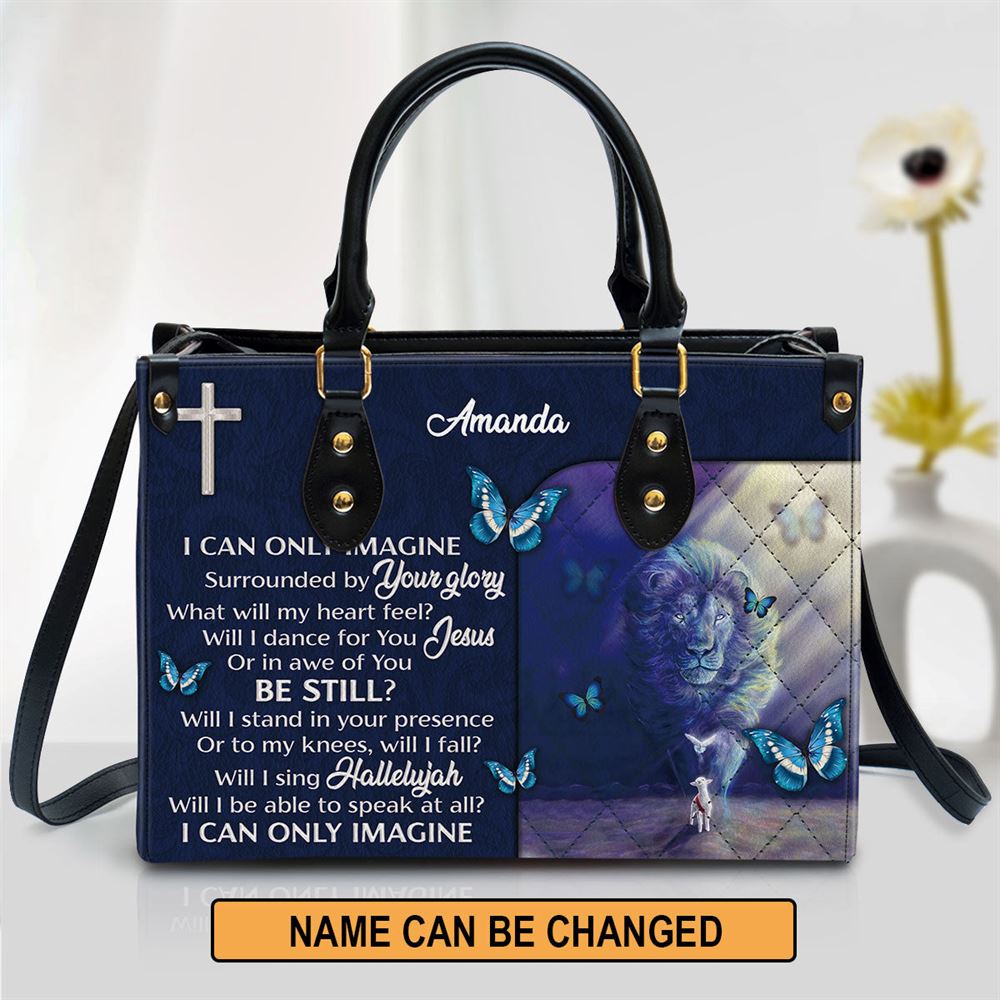 Personalized I Can Only Imagine Unique Leather Bag, Christian Pu Leather Bags For Women