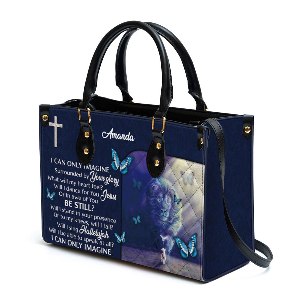 Personalized I Can Only Imagine Unique Leather Bag, Christian Pu Leather Bags For Women