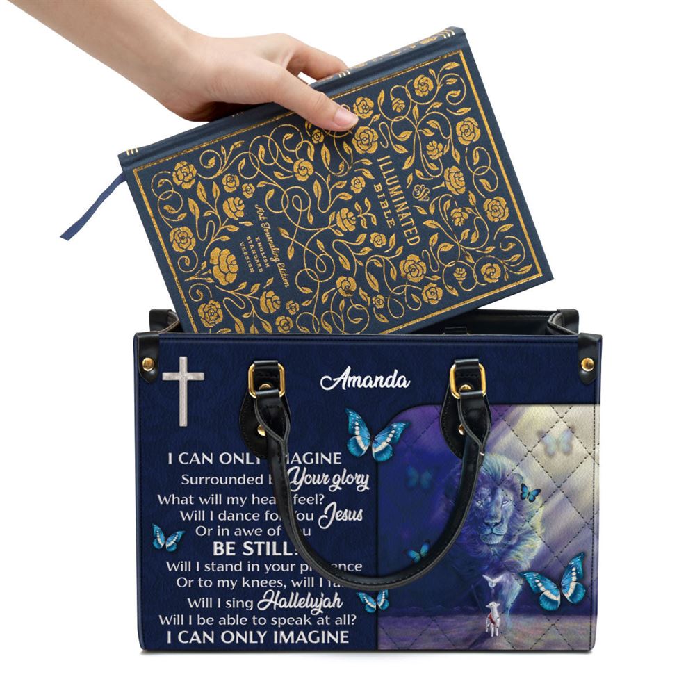 Personalized I Can Only Imagine Unique Leather Bag, Christian Pu Leather Bags For Women