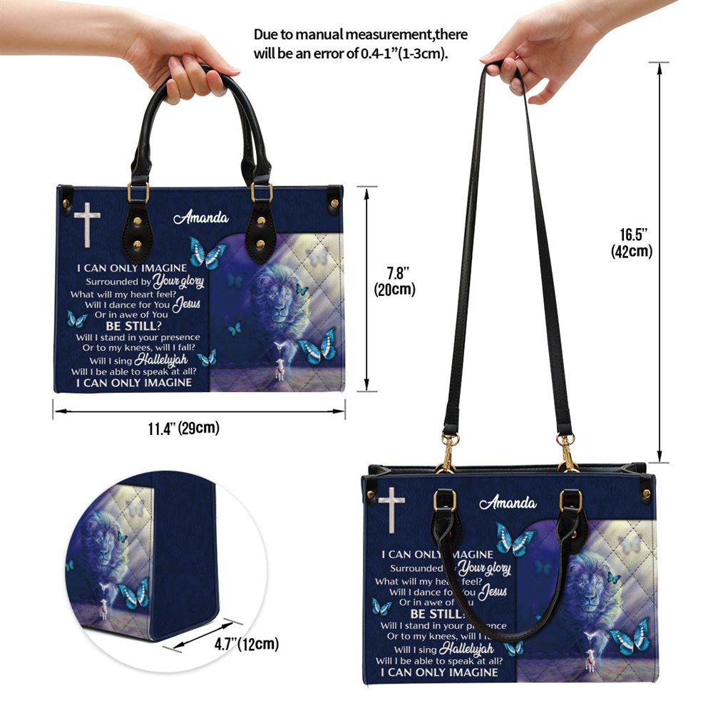 Personalized I Can Only Imagine Unique Leather Bag, Christian Pu Leather Bags For Women