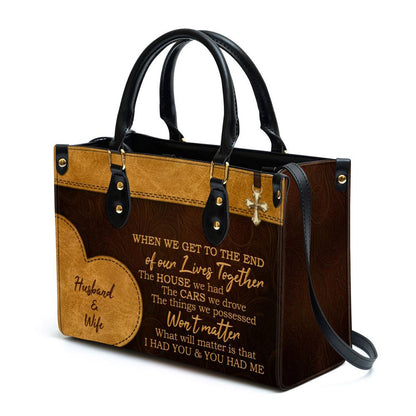 Personalized I Had You And You Had Me Lovely Leather Bag, Christian Pu Leather Bags For Women