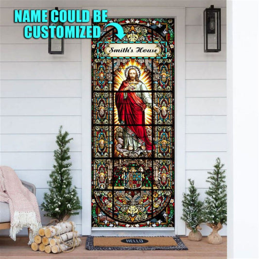 Personalized Jesus Christ Door Cover, Christian Door Decor, Door Christian Church, Christian Door Plaques