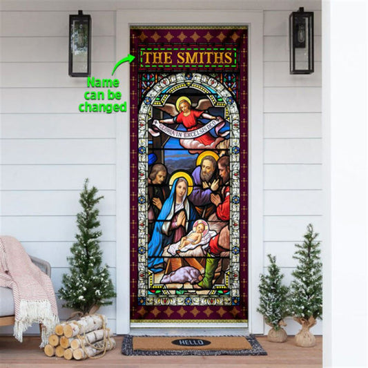 Personalized Jesus Christ Family Door Cover, Christian Door Decor, Door Christian Church, Christian Door Plaques