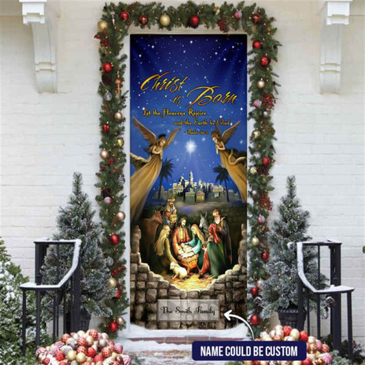 Personalized Jesus Is Born Door Cover, Christian Door Decor, Door Christian Church, Christian Door Plaques