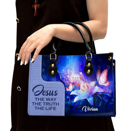 Personalized Jesus The Way The Truth The Life Leather Bag, Christian Pu Leather Bags For Women