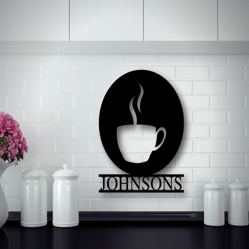 Personalized Kitchen Coffee Metal Signs, Coffee Metal Sign, Coffee Bar Sign, Coffee Metal Decor
