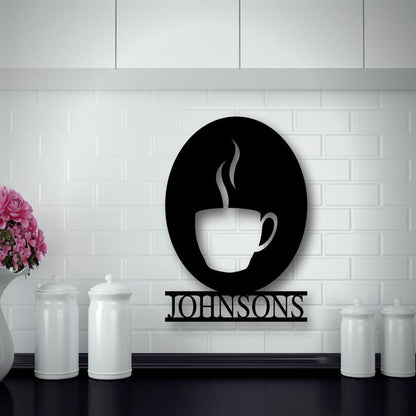 Personalized Kitchen Coffee Metal Signs, Coffee Metal Sign, Coffee Bar Sign, Coffee Metal Decor