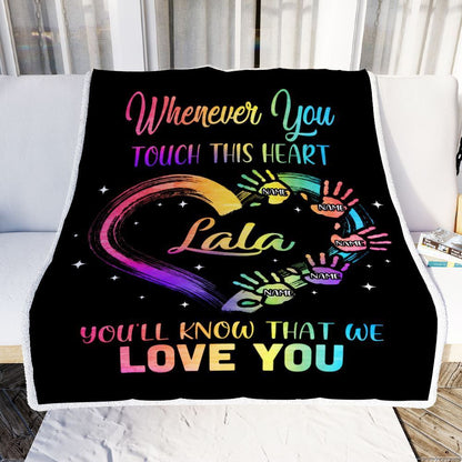 Personalized Lala Blanket From Grandkids Granddaughter Grandson We Love You Grandparent, Mother's Day Blanket, Mothers Day Birthday Gifts For Mom
