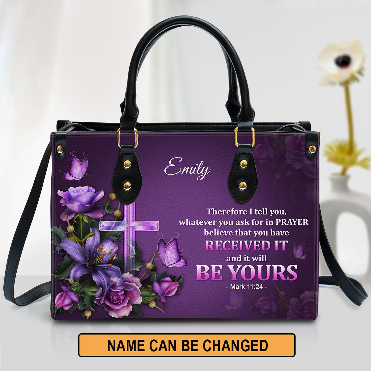 Personalized Leather Bag For Women, Believe That You Have Received It Leather Bag Leather Bag, Christian Gifts For Women