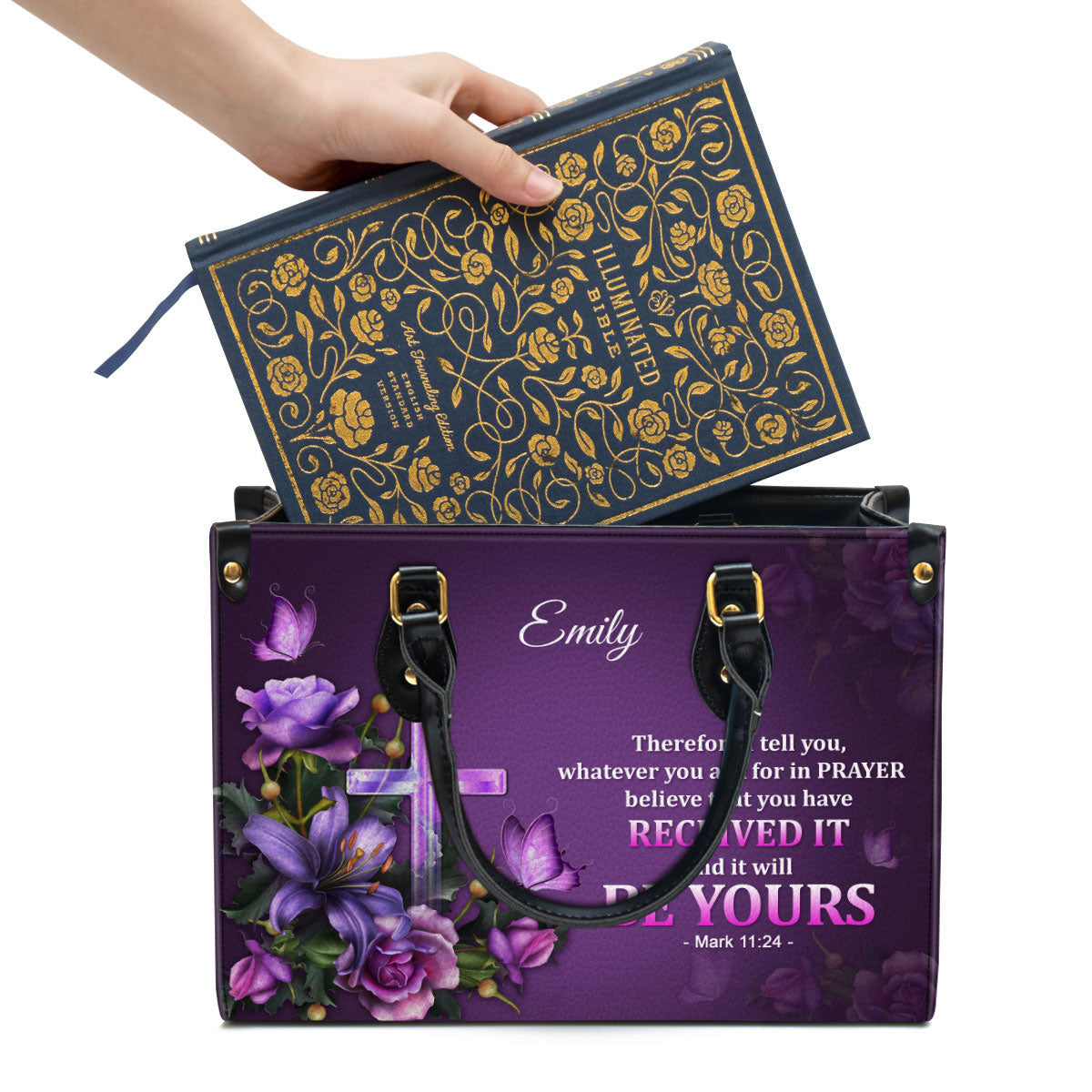 Personalized Leather Bag For Women, Believe That You Have Received It Leather Bag Leather Bag, Christian Gifts For Women