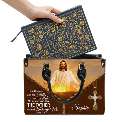 Personalized Leather Bag For Women, I Am The Way And The Truth And The Life Leather Bag Leather Bag, Christian Gifts For Women
