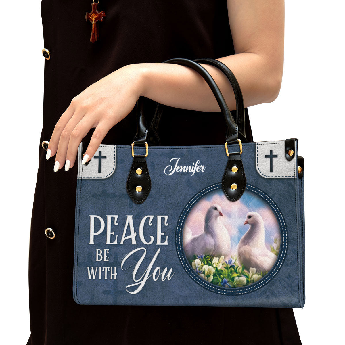 Personalized Leather Bag For Women, Peace Be With You Leather Bag Leather Bag, Christian Gifts For Women