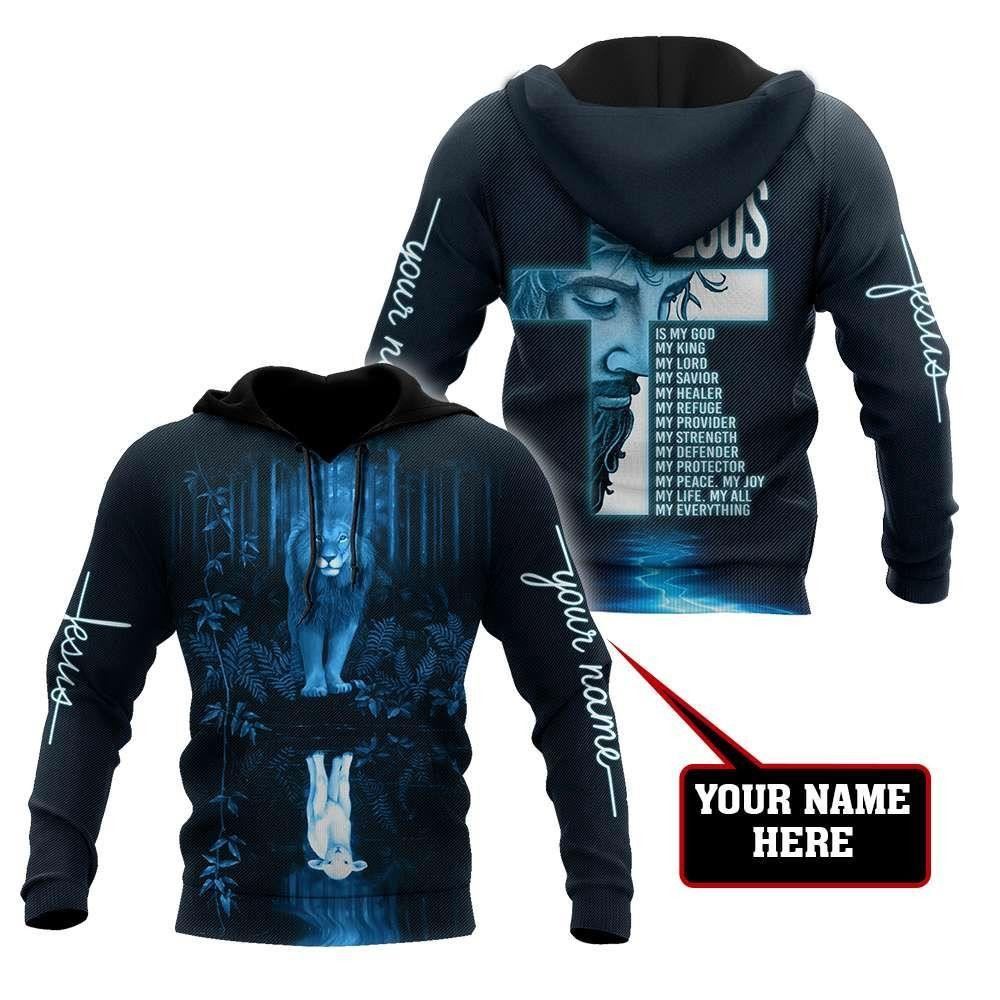 Personalized Lion Easter Sheet And Jesus Is My God 3D Hoodie For Man And Women, Jesus Printed 3D Hoodie