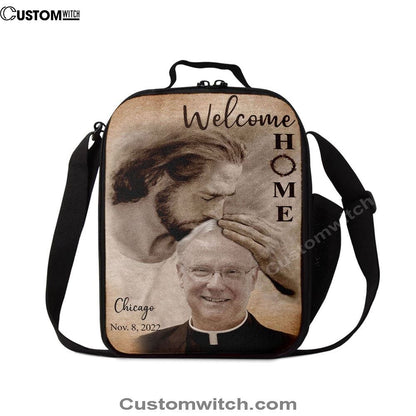 Personalized Lunch Bag Safe In God's Arms - Custom Welcome Home Lunch Bag - Digital File