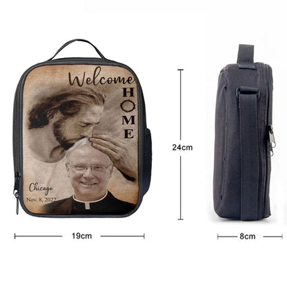 Personalized Lunch Bag Safe In God's Arms - Custom Welcome Home Lunch Bag - Digital File