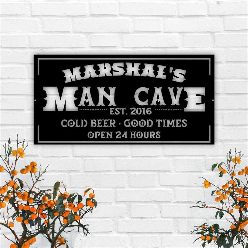 Personalized Man Cave Metal Sign, Bar Sign, Man Cave Sign, Rustic Man Cave DÃ©cor, Fathers Day Gifts