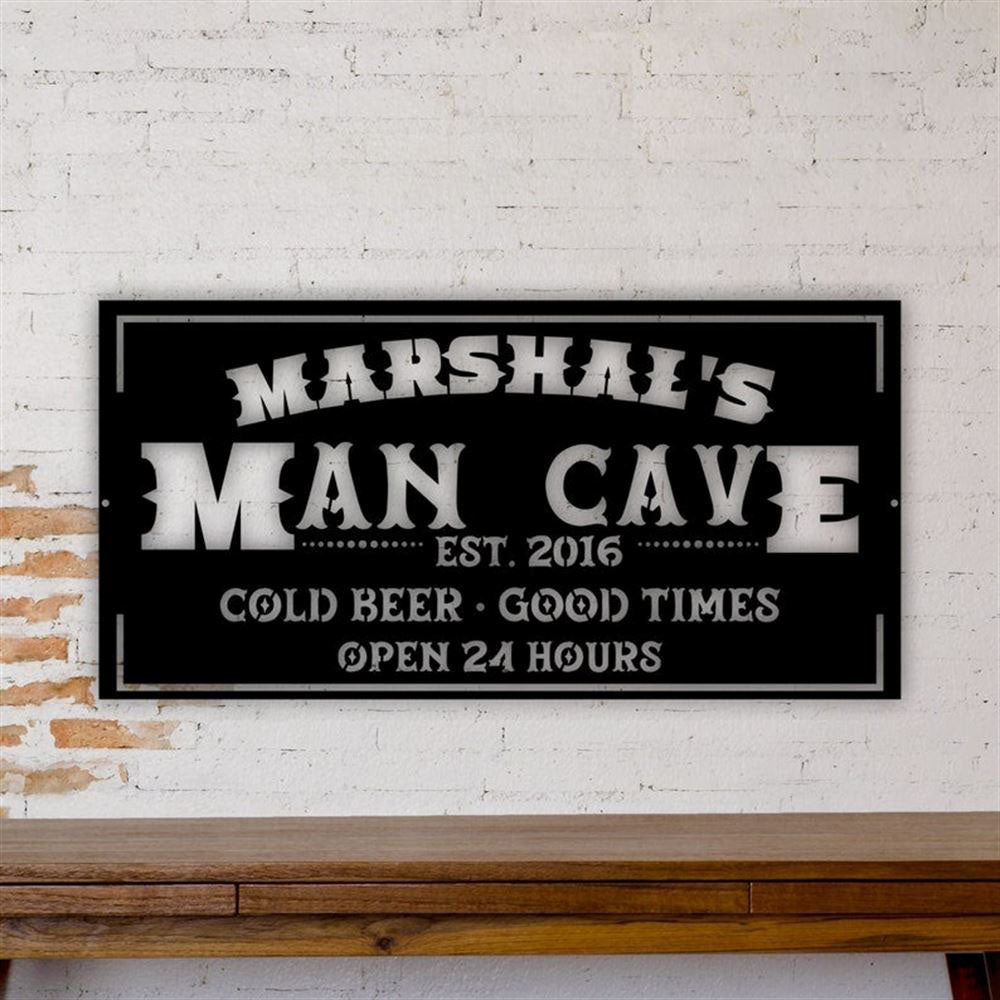 Personalized Man Cave Metal Sign, Bar Sign, Man Cave Sign, Rustic Man Cave DÃ©cor, Fathers Day Gifts