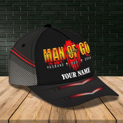 Personalized Man Of God Cap Hat - 3D Baseball Cap Hat For Father, Christian Baseball Cap, Religious Cap, Jesus Gift, Jesus Hat
