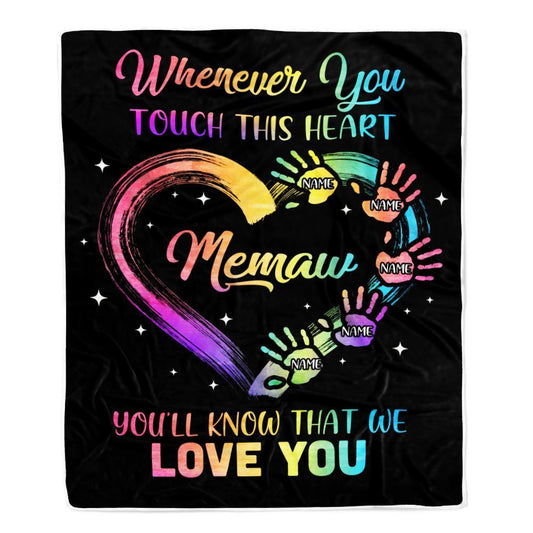 Personalized Memaw Blanket from Grandkids Granddaughter Grandson We Love You Grandparent, Mother's Day Blanket, Mothers Day Birthday Gifts For Mom