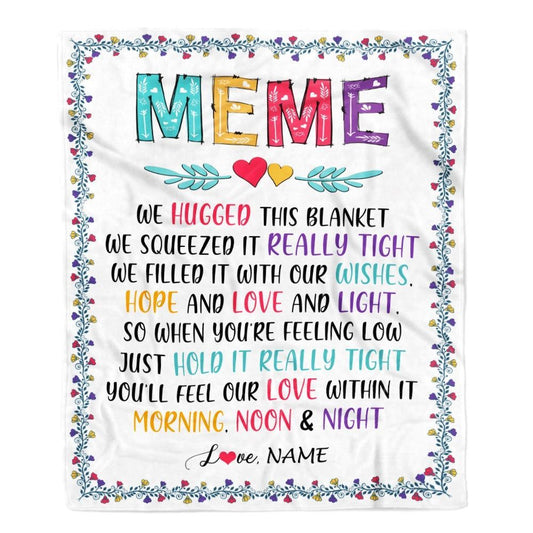 Personalized Meme Blanket From Grandkids We Hugged This, Mother's Day Blanket, Mothers Day Birthday Gifts For Mom