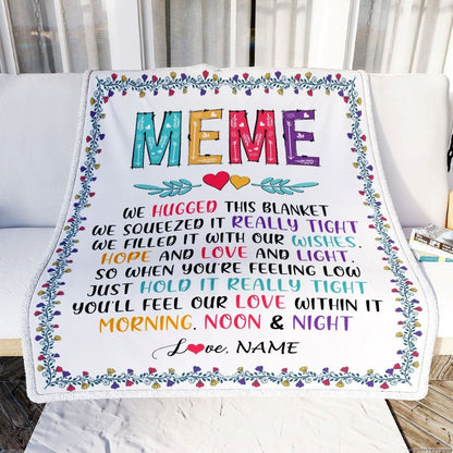 Personalized Meme Blanket From Grandkids We Hugged This, Mother's Day Blanket, Mothers Day Birthday Gifts For Mom