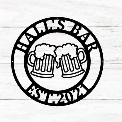 Personalized Metal Bar Sign, Bar Theme Sign, Bar Sign, Metal Wall Art, Grill Man Cave Sign
