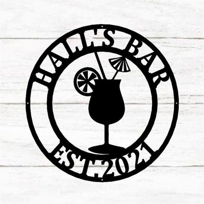 Personalized Metal Bar Sign, Bar Theme Sign, Bar Sign, Metal Wall Art, Grill Man Cave Sign
