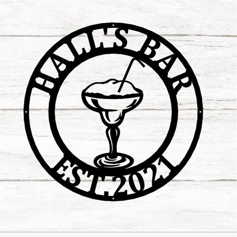 Personalized Metal Bar Sign, Bar Theme Sign, Bar Sign, Metal Wall Art, Grill Man Cave Sign