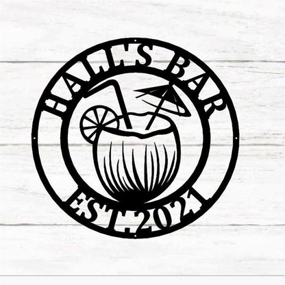 Personalized Metal Bar Sign, Bar Theme Sign, Bar Sign, Metal Wall Art, Grill Man Cave Sign
