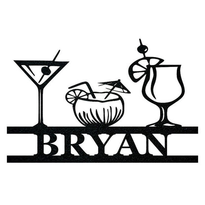Personalized Metal Bar Sign, Bar Theme Sign, Outdoor Sign, Bar Sign, Outdoor Kitchen Metal Signs