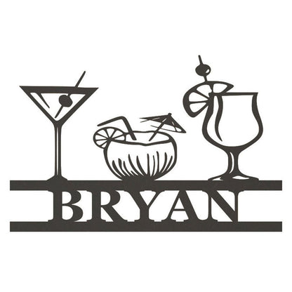 Personalized Metal Bar Sign, Bar Theme Sign, Outdoor Sign, Bar Sign, Outdoor Kitchen Metal Signs