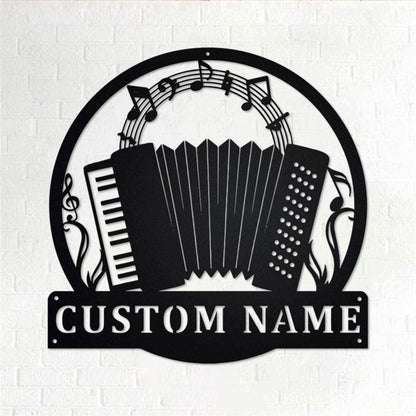 Personalized Metal Monogram Sign, Accordion Metal Wall Art, Accordion Name Sign, Accordion Home Decor