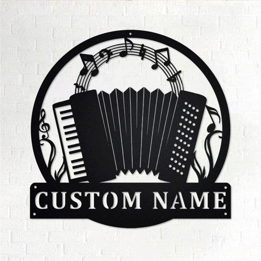 Personalized Metal Monogram Sign, Accordion Metal Wall Art, Accordion Name Sign, Accordion Home Decor