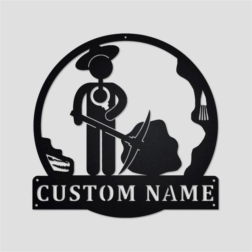 Personalized Metal Monogram Sign, Archaeology Monogram Metal Wall Decor, Archaeology Metal Sign Gifts For Archaeologist