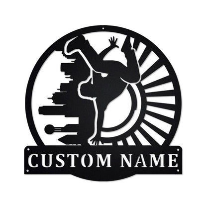 Personalized Metal Monogram Sign, Breakdancing Metal Sign, Breakdancing Metal Wall Art, Breakdancing Metal Sign, Breakdancing Lover