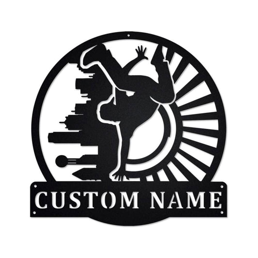Personalized Metal Monogram Sign, Breakdancing Metal Sign, Breakdancing Metal Wall Art, Breakdancing Metal Sign, Breakdancing Lover