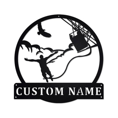 Personalized Metal Monogram Sign, Bungee jumping Metal Sign, Bungee jumping Metal Wall Art, Bungee jumping Metal Sign, Bungee jumping Lover