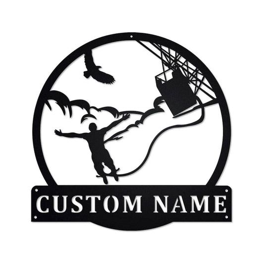 Personalized Metal Monogram Sign, Bungee jumping Metal Sign, Bungee jumping Metal Wall Art, Bungee jumping Metal Sign, Bungee jumping Lover