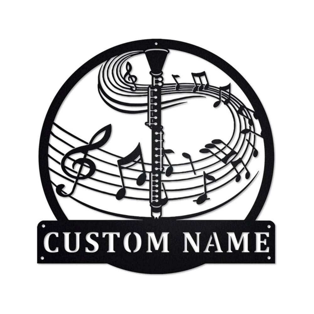 Personalized Metal Monogram Sign, Clarinet Metal Sign, Clarinet Metal Wall Art, Clarinet Metal Sign, Clarinet Lover, Clarinet Gift